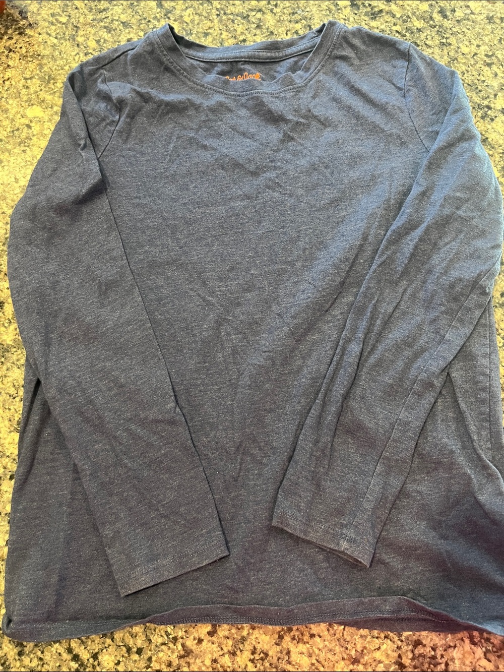 Cat & Jack Long Sleeve Crewneck Shirt - Navy Blue